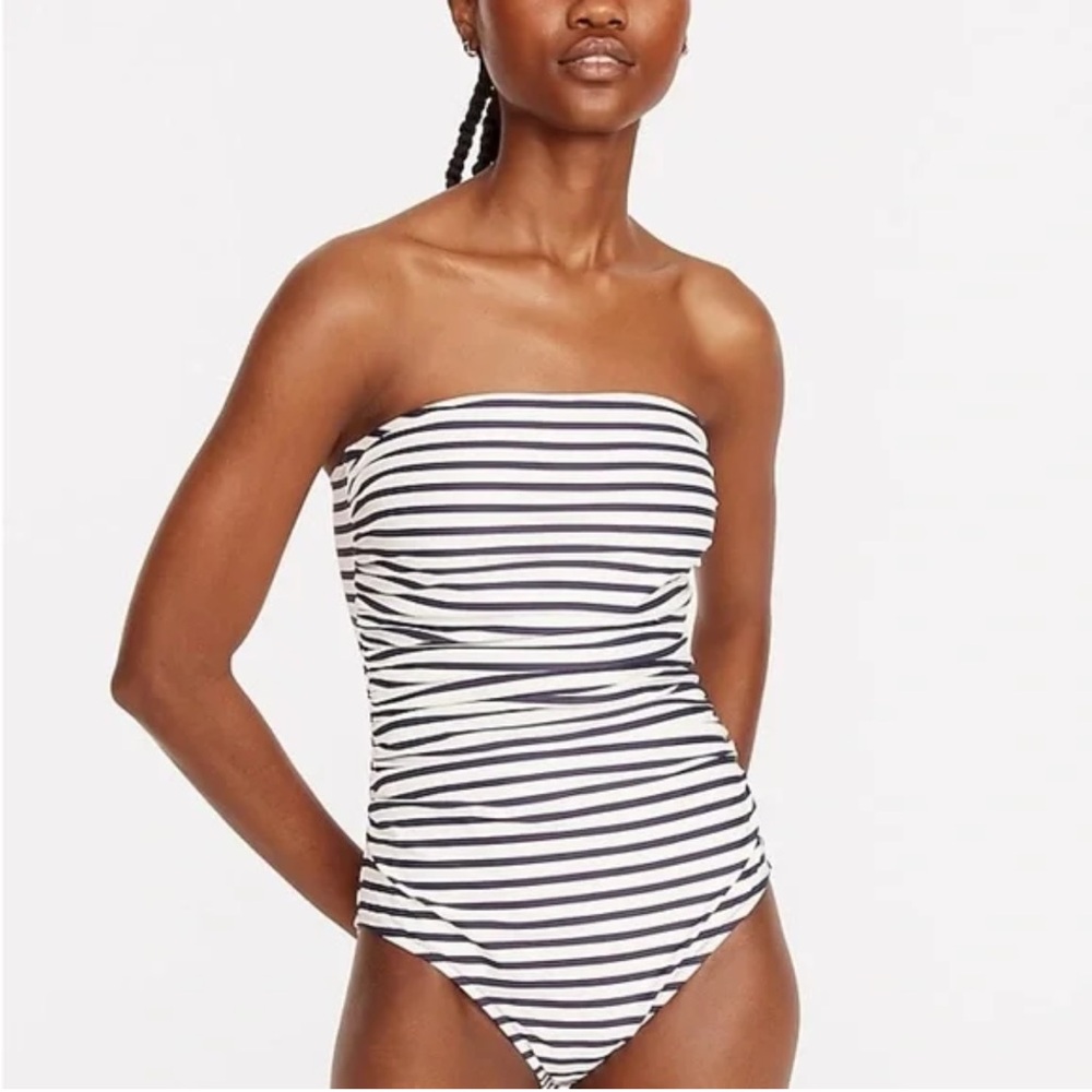 J. Crew Striped Kids One Piece Swimsuit Size 2